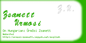 zsanett urmosi business card