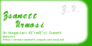 zsanett urmosi business card